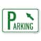 Signmission Parking with Arrow Pointing to Top Left Heavy-Gauge Aluminum Sign, 12" x 18", A-1218-24517 A-1218-24517 - alternate 1